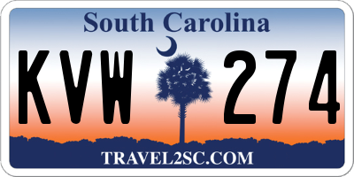 SC license plate KVW274