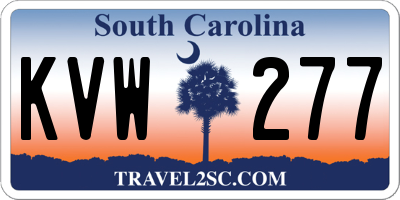 SC license plate KVW277