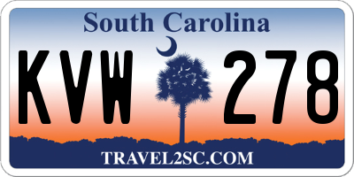 SC license plate KVW278