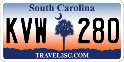 SC license plate KVW280