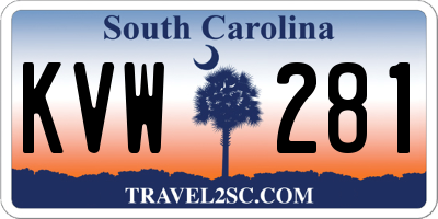 SC license plate KVW281