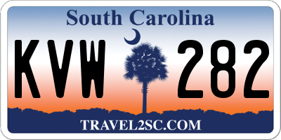 SC license plate KVW282