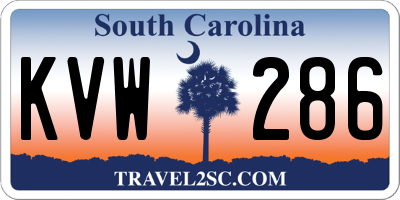 SC license plate KVW286