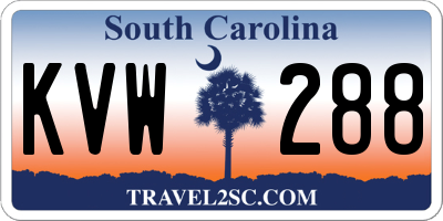SC license plate KVW288
