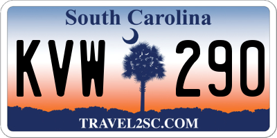 SC license plate KVW290