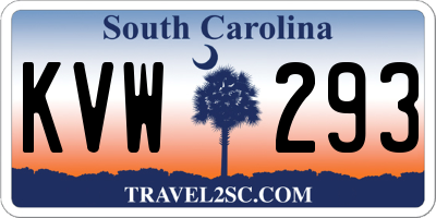 SC license plate KVW293