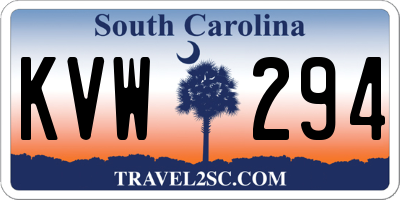 SC license plate KVW294
