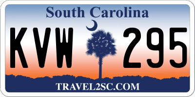 SC license plate KVW295