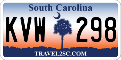 SC license plate KVW298