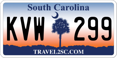SC license plate KVW299