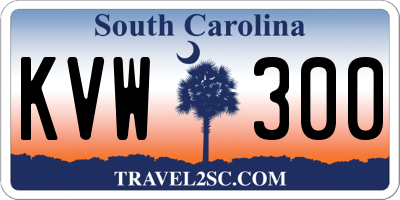SC license plate KVW300