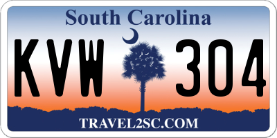 SC license plate KVW304