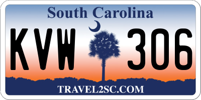 SC license plate KVW306