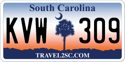 SC license plate KVW309