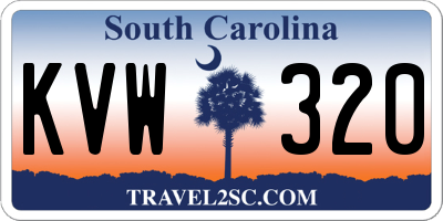 SC license plate KVW320