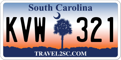SC license plate KVW321