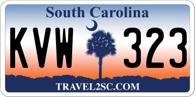 SC license plate KVW323