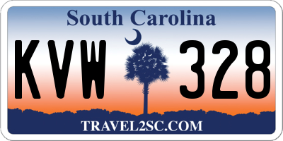SC license plate KVW328