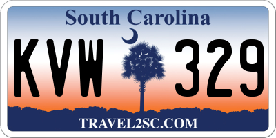 SC license plate KVW329