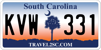 SC license plate KVW331