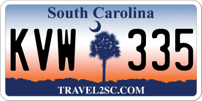 SC license plate KVW335