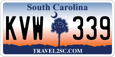 SC license plate KVW339