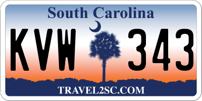 SC license plate KVW343