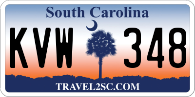 SC license plate KVW348
