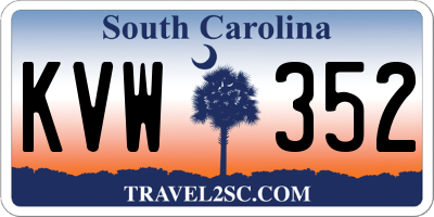 SC license plate KVW352