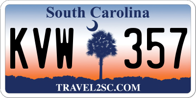 SC license plate KVW357