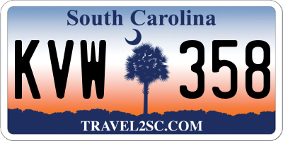 SC license plate KVW358