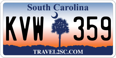 SC license plate KVW359