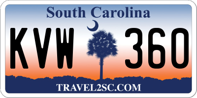 SC license plate KVW360