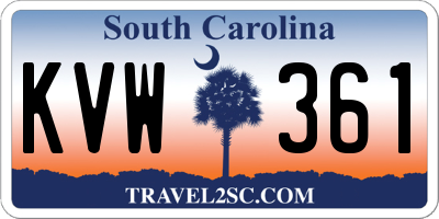 SC license plate KVW361