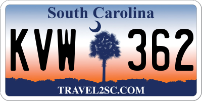 SC license plate KVW362