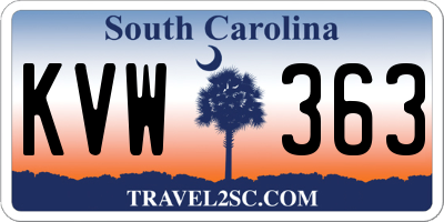 SC license plate KVW363