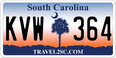 SC license plate KVW364