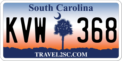 SC license plate KVW368
