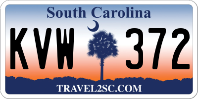 SC license plate KVW372