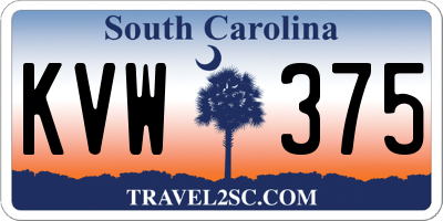 SC license plate KVW375