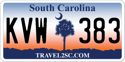 SC license plate KVW383
