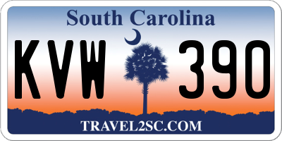 SC license plate KVW390