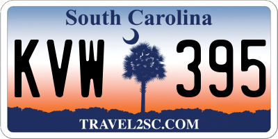 SC license plate KVW395