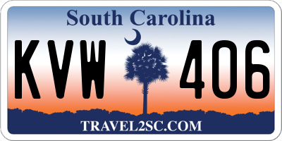 SC license plate KVW406