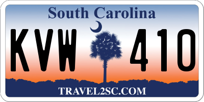 SC license plate KVW410