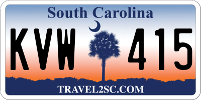 SC license plate KVW415
