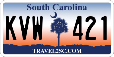 SC license plate KVW421