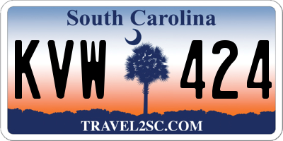 SC license plate KVW424