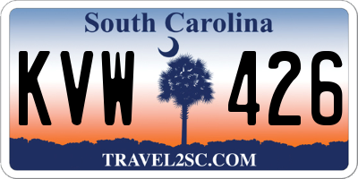 SC license plate KVW426