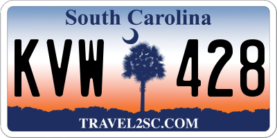 SC license plate KVW428